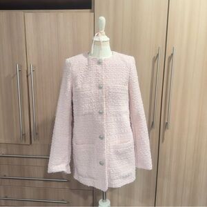 H&M Light Pink Teddy Jacket
